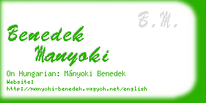 benedek manyoki business card