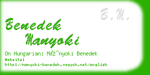 benedek manyoki business card